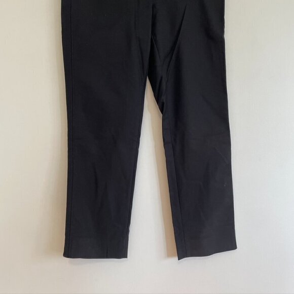 WHITE HOUSE BLACK MARKET WHBM Slim Ankle Pants Solid Black Cropped Dress Pants 4 - Picture 4 of 15